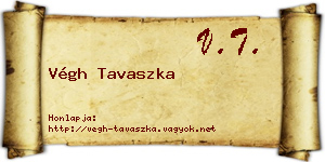 Végh Tavaszka névjegykártya